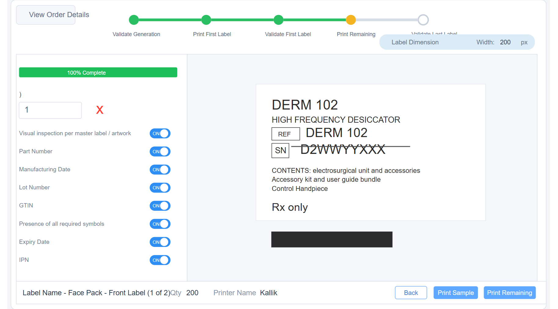 AI label validation checklist
